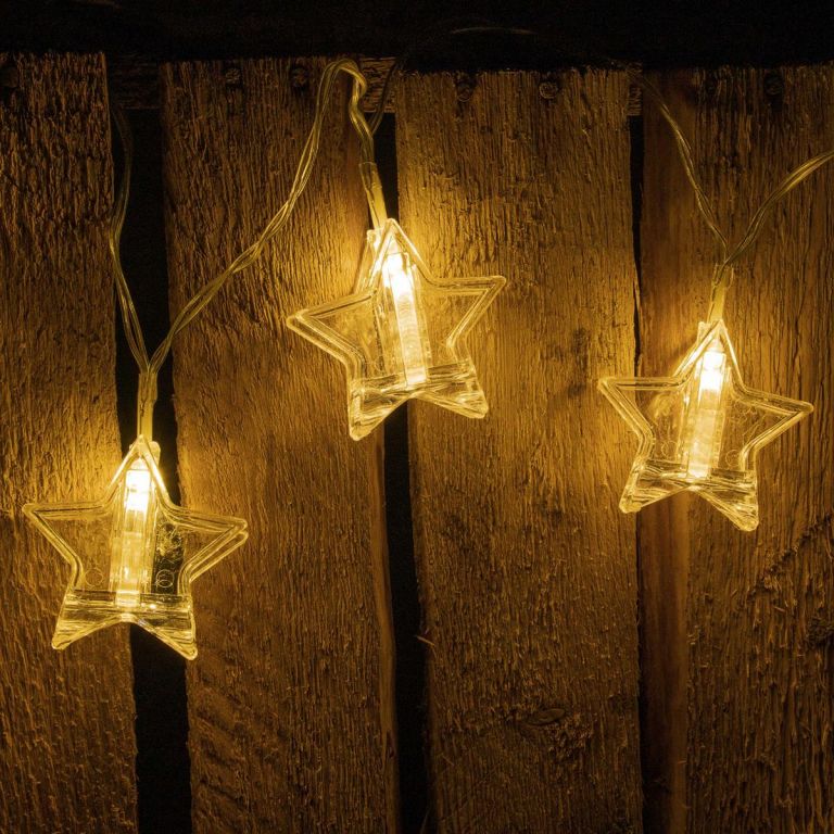 Vánoční světelný řetěz hvězdy