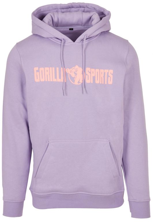 Gorilla Sports Mikina s kapucí - fialová/korálová 2XL Gorilla Sports