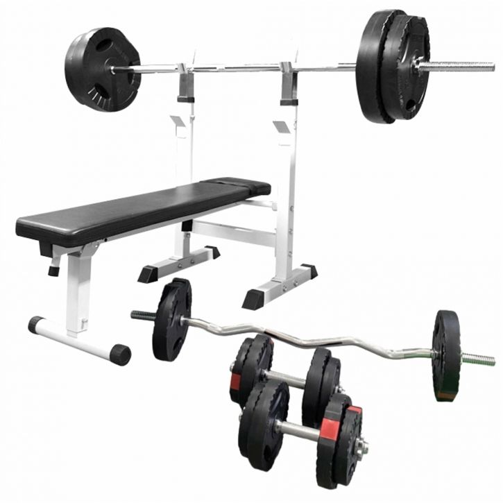 Gorilla Sports Posilovací lavice II + nakládací set 100 kg Gorilla Sports