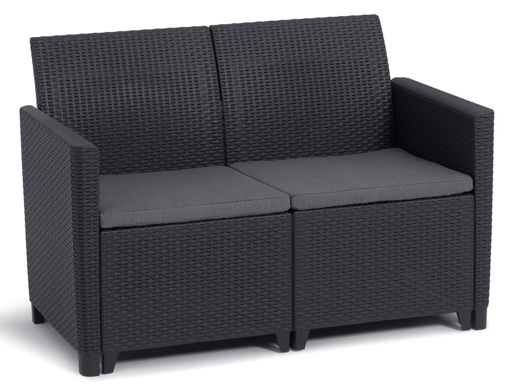 Allibert 91118 CLAIRE 2 SEATERS SOFA - grafit Allibert