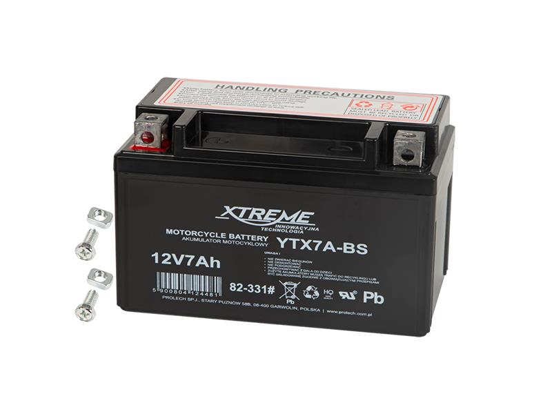 Baterie motocyklová 12V/7Ah XTREME YTX7A-BS