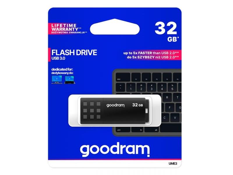 Flash disk GOODRAM USB 3.0 32GB bílo-černý - rozbaleno - natržený obal