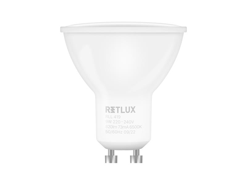 Žárovka LED GU10 9W bílá přírodní RETLUX RLL 419