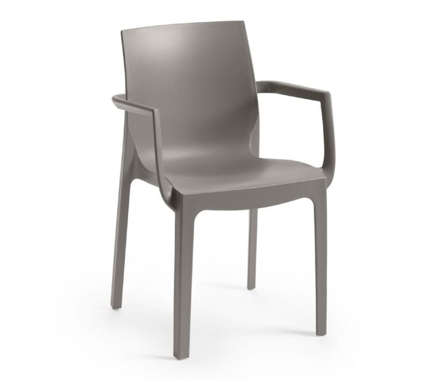 Rojaplast 91059 Křeslo EMMA ARMCHAIR- šedá Rojaplast