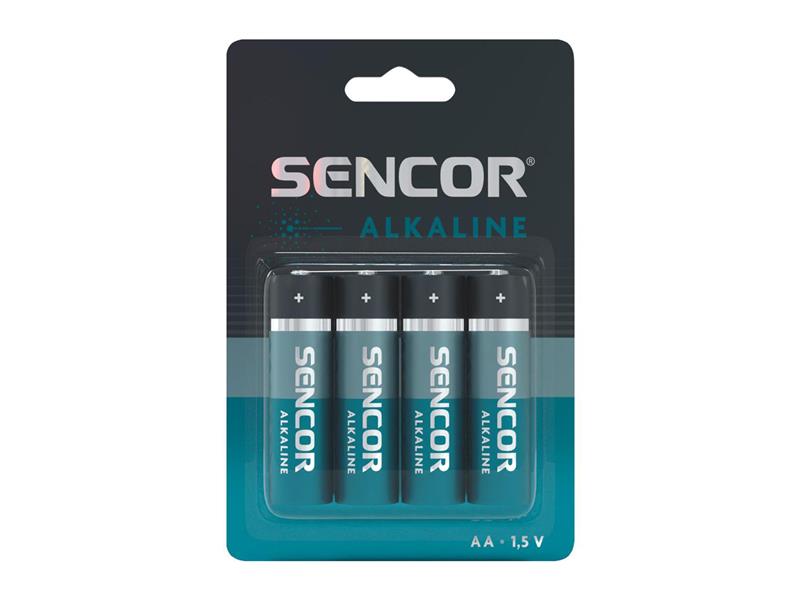 Baterie AA (R6) alkalická SENCOR SBA Alkaline 4ks / blistr
