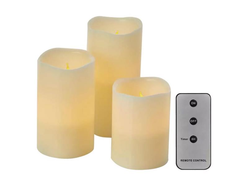 LED dekorace – vosková svíčka EMOS DCCV07 sada 3 ks