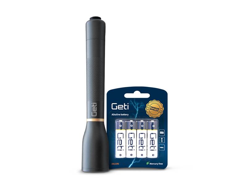 Svítilna GETI X3 Plus series 10W ZOOM + ZDARMA 4ks AA baterií GETI