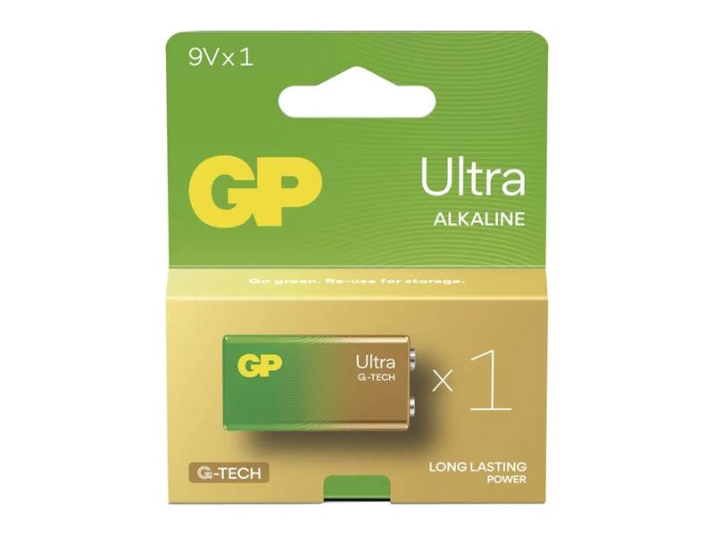 Baterie 6F22 (9V) alkalická GP Ultra 9V