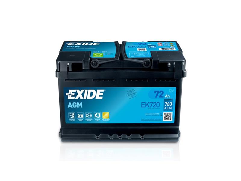 Autobaterie AGM EXIDE START-STOP EK720 72Ah 12V