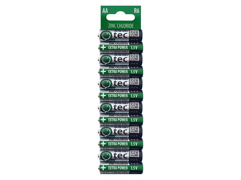 Baterie AA R6/UM3 Extra power Zn-Cl QTEC P1472 12ks / blistr