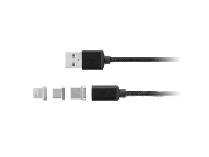 Kabel KRUGER & MATZ KM0458 USB 3v1 1m Black - rozbaleno