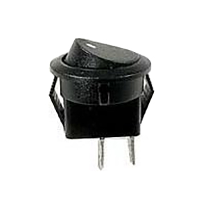 Přepínač kolébkový kul. 2pol./2pin OFF-ON 250V/1A černý