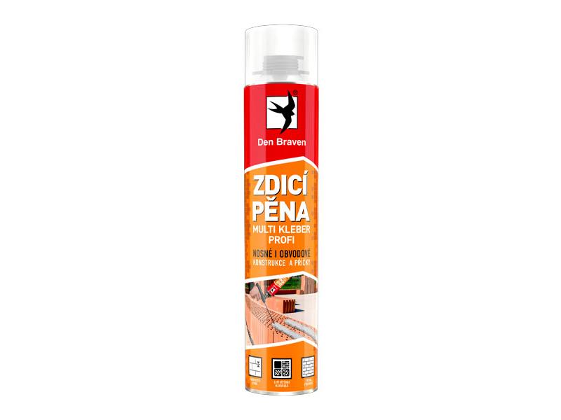 Pěna DEN BRAVEN MULTI KLEBER PROFI pistolová 750ml - rozbaleno - prasklé víčko