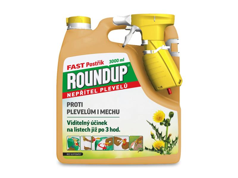 ROUNDUP Fast 3l - rozbaleno - jen dotažený uzávěr