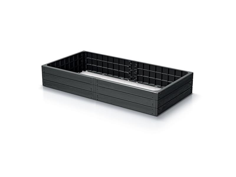 Vyvýšený záhon BASE WOODY antracit 149