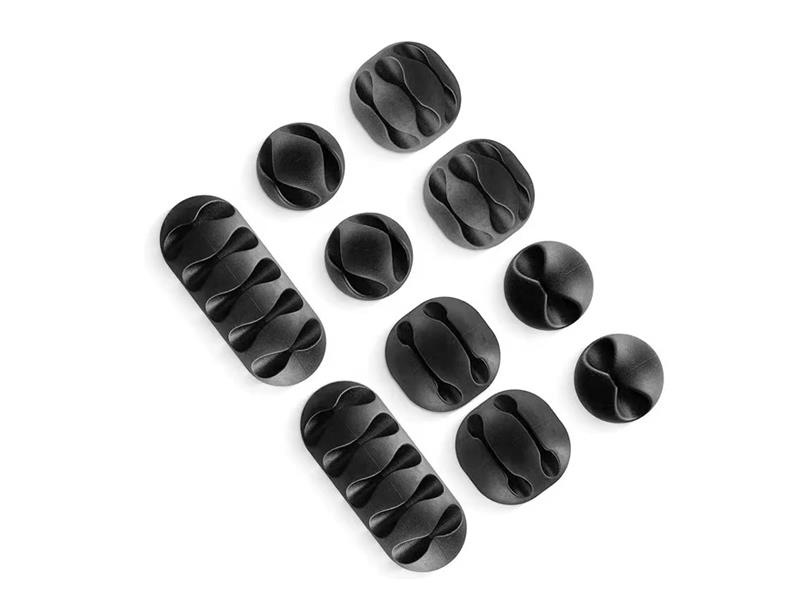 Organizér na kabely SWISSTEN 10ks Black