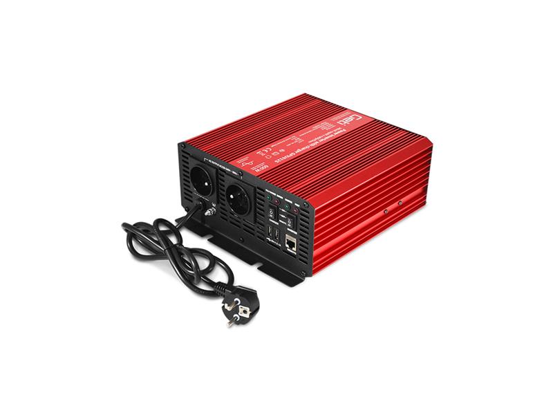 Měnič napětí GETI GPIU 612S 12V/230V 600W čistá sinusovka+ UPS+ nabíječka - rozbaleno - bez obalu