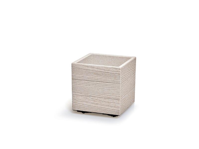 Květináč MADERA SQUARE ECO WOOD bílý 28