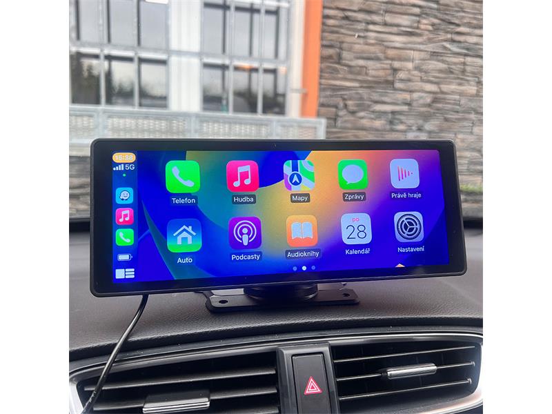 Displej Apple CarPlay / Android Auto CARCLEVER DS-126CA - rozbaleno - mírně poškozený obal