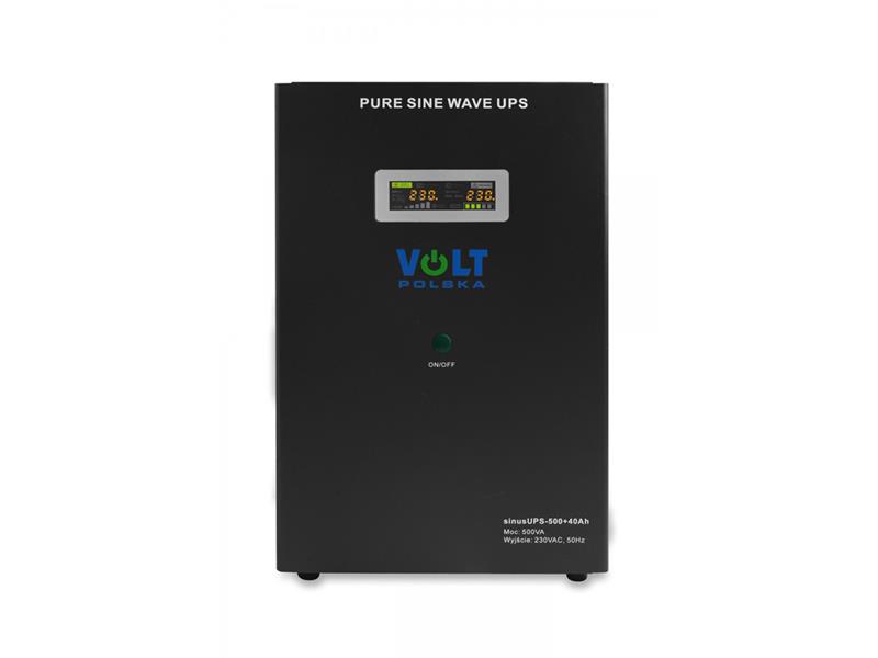 Zdroj záložní VOLT Sinus UPS 500 12V 230V 500W + baterie 40Ah Black