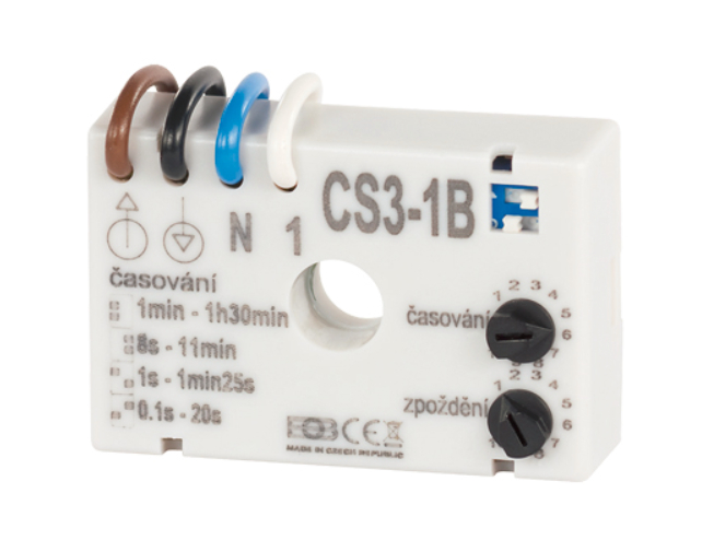 Časový spínač ELEKTROBOCK CS3-1B pro ventilátory se zpožděním - rozbaleno - poškozený obal