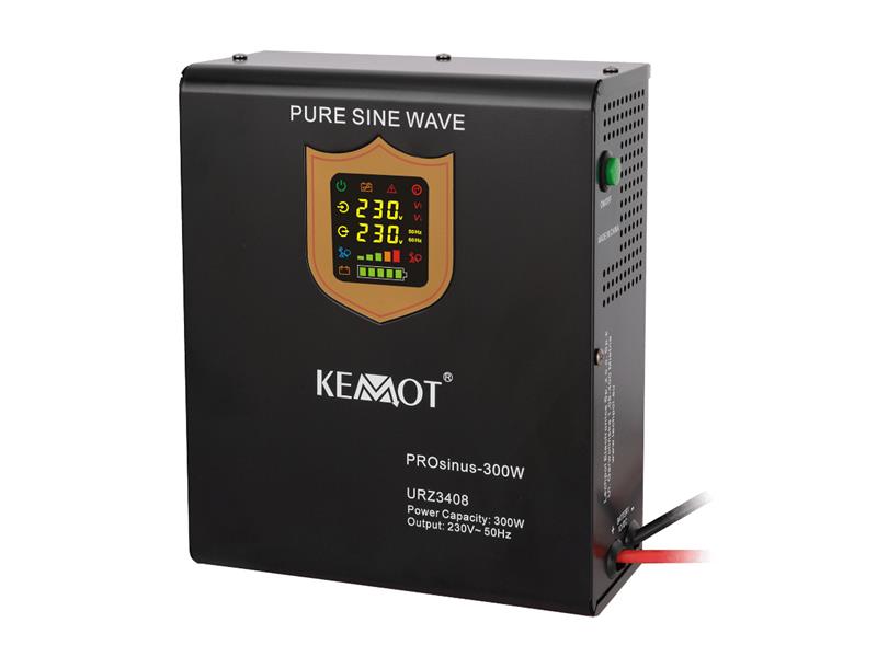Zdroj záložní KEMOT PROsinus-500 12V 230V 500VA 300W Black nástěnný - rozbaleno