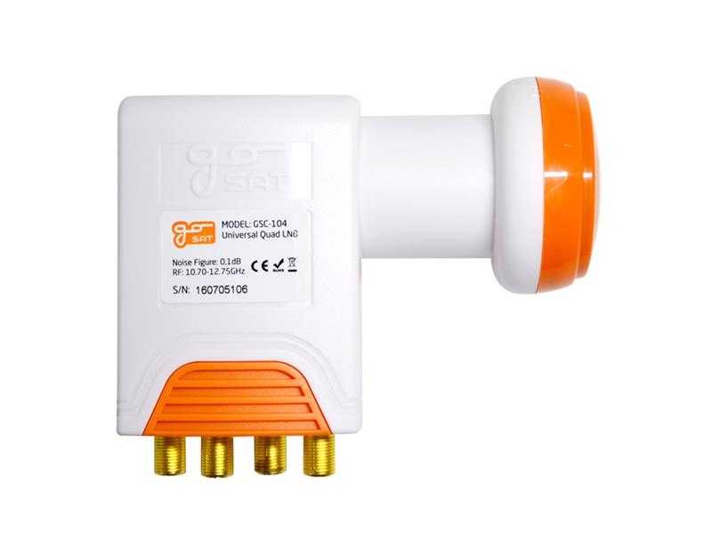 ž Satelitní konvertor LNB GoSAT GSC-104 Quad - rozbaleno - poškozený obal