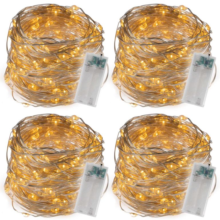 Sada 4 kusů světelných drátů 40 LED