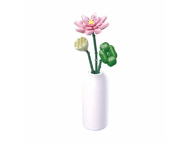 Stavebnice SLUBAN Flowers Lotos ve váze