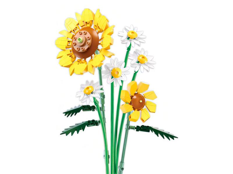 Stavebnice SLUBAN Flowers Slunečnice s kopretinami