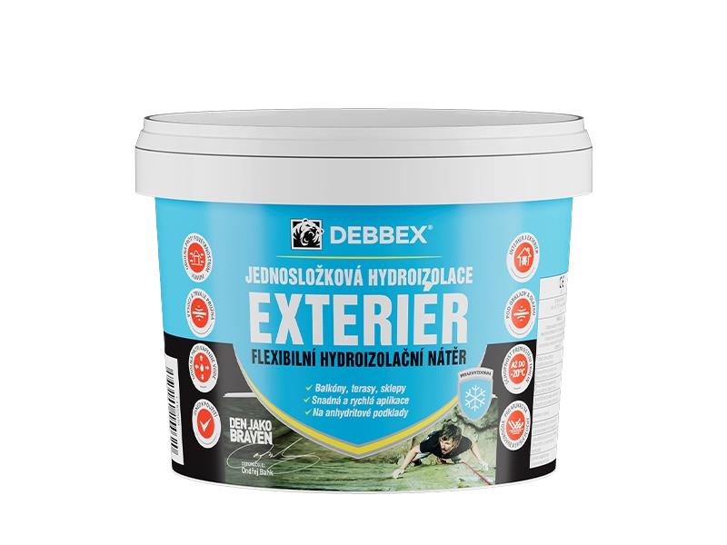 Flexibilní hydroizolace EXTERIÉR DEBBEX modrá 2
