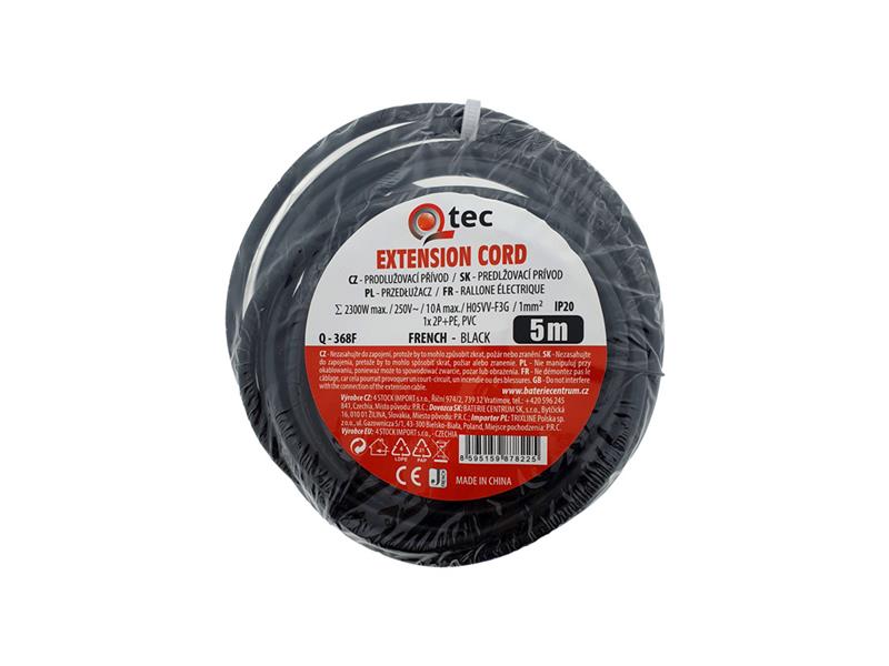 Prodlužovací kabel 1 zásuvka 5m QTEC Q-368F