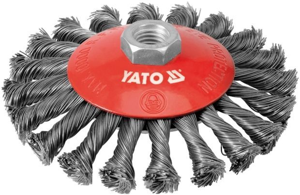 Kartáč drátěný boční M14 x 125 mm INOX Yato