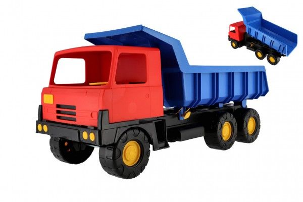 Teddies Tatra 815 Auto korba modrá kabina červená plast 75cm Teddies
