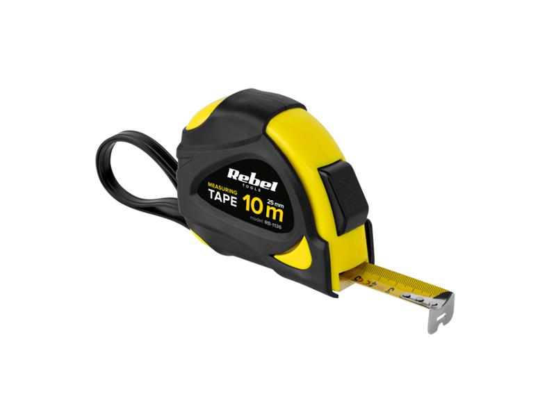 Metr svinovací 10m REBEL RB-1136 25mm - rozbaleno - poškozený obal