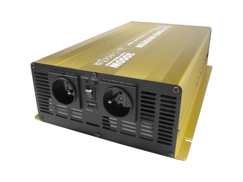 Měnič napětí Soluowill NP3000-12 12V/230V 3000W čistá sinusovka - rozbaleno - poškozený obal