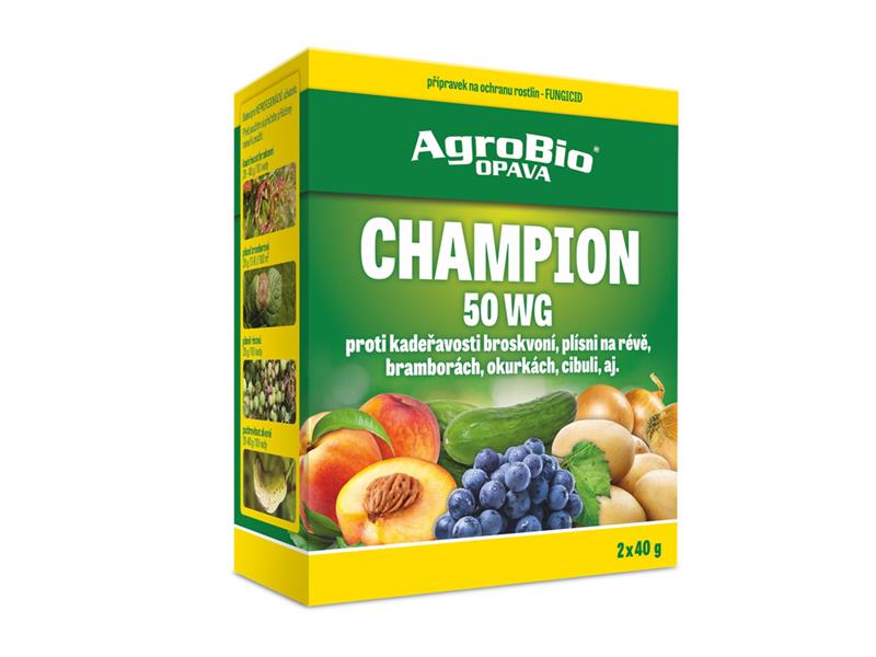Přípravek proti houbovým a bakteriálním chorobám AGROBIO Champion 50 WG 2x40g - rozbaleno