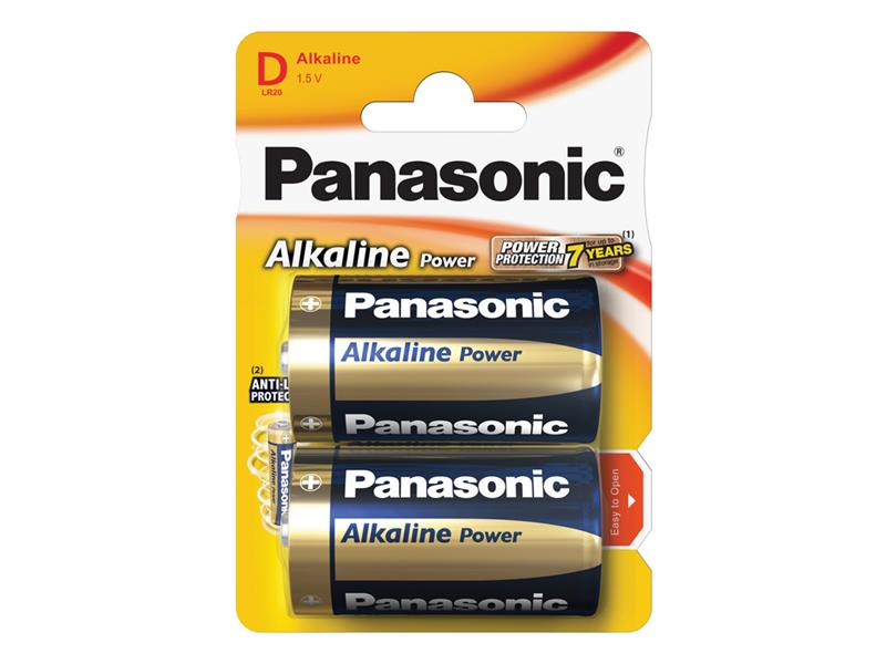 Baterie D (R20) alkalická PANASONIC Alkaline Power 2ks / blistr - rozbaleno
