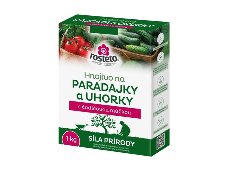 Hnojivo pro rajčata a okurky ROSTETO 1kg s čedičovou moučkou