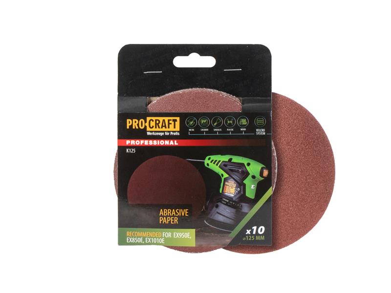Papíry brusné P100 PROCRAFT K125 10ks