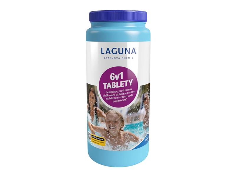 Multifunkční tablety pro chlorovou dezinfekci bazénové vody LAGUNA 6v1 1