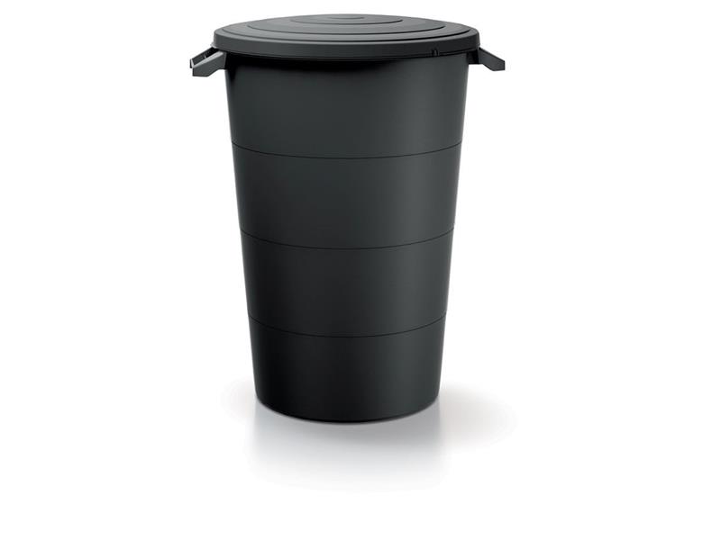 Sud na vodu s úchyty SMOOTH antracit 160l