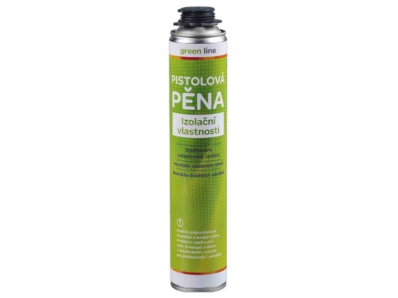Pěna DEN BRAVEN GREEN LINE montážní pistolová 750ml - rozbaleno / bez víčka
