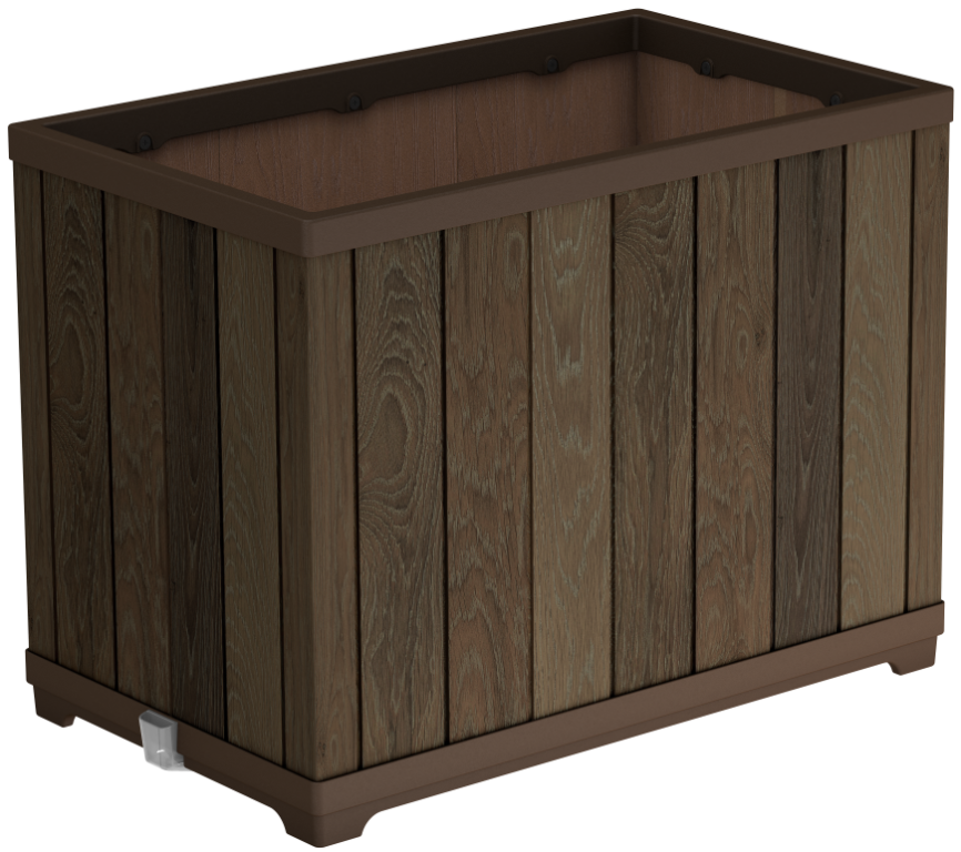 Květináč DECO RECTANGLE TALL WALNUT Keter