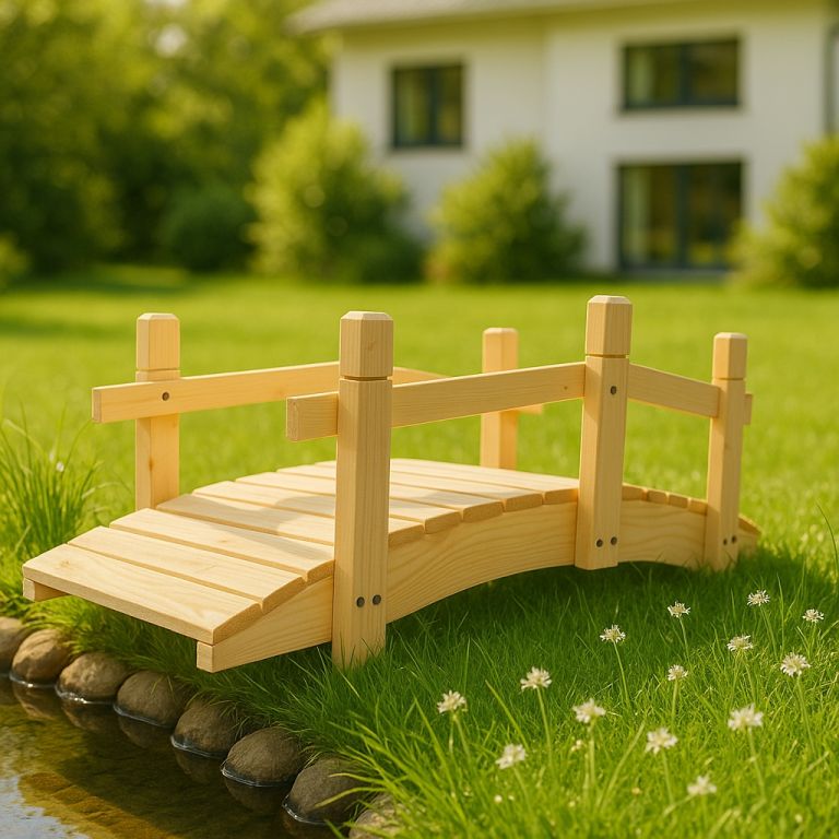 Gaboni 55172 Zahradní dřevěný můstek - bez povrchové úpravy - 71 cm Tonap